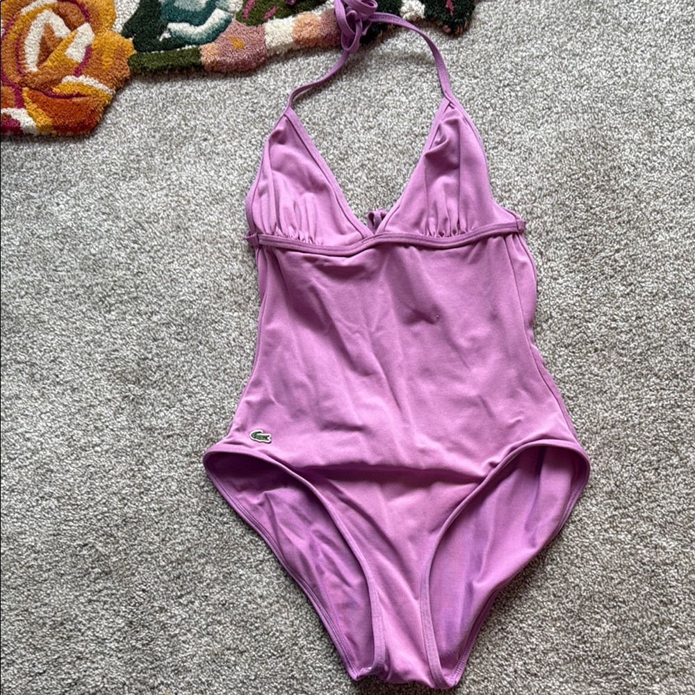 Lacoste Pink Halter Swimsuit